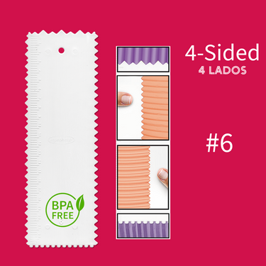 4-Sided Plastic Cake Decorating Comb #6 (3